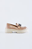 Valmenti Elda Kadın Vizon Vegan Loafer Ayakkabı 817 1983-1 BN AYK Y23