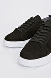 Valmenti Leo Erkek Siyah Nubuk Hakiki Deri Sneakers & Spor Ayakkabı 04 3502 ERK AYK Y23