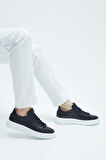Tamer Tanca Erkek Hakiki Deri Lacivert Sneakers & Spor Ayakkabı 04 2501 ERK AYK Y23 LACI FLTR