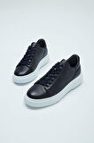 Tamer Tanca Erkek Hakiki Deri Lacivert Sneakers & Spor Ayakkabı 04 2501 ERK AYK Y23 LACI FLTR
