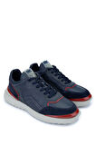 Tamer Tanca Erkek Hakiki Deri Lacivert Sneakers & Spor Ayakkabı 698 1060-3 ERK AYK SK23/24 LACI/BORDO