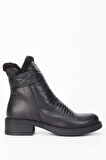 Tamer Tanca Kadın Hakiki Deri Siyah Deri Casual Bot 231 91K BN BOT SK23/24 SIYAH DR