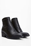 Tamer Tanca Kadın Hakiki Deri Siyah Deri Casual Bot 231 2066 BN BOT SK23/24 SIYAH DR