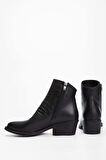 Tamer Tanca Kadın Hakiki Deri Siyah Deri Casual Bot 231 2066 BN BOT SK23/24 SIYAH DR