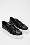 Tamer Tanca Erkek Hakiki Deri Siyah Sneakers & Spor Ayakkabı 352 19014 ERK AYK SK23/24 SIYAH