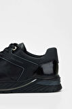 Tamer Tanca Erkek Hakiki Deri Siyah Sneakers & Spor Ayakkabı 381 18626 ERK AYK SK23/24 SIYAH