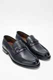 Tamer Tanca Erkek Hakiki Deri Lacivert Loafer Ayakkabı 477 63933 ERK AYK SK23/24 LACI GYK