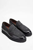 Tamer Tanca Erkek Hakiki Deri/Tekstil Gri Loafer Ayakkabı 477 66003 ERK AYK SK23/24 GRI BFL/KMS