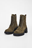Valmenti Kadın Haki Süet Deri Casual Bot 33 27510 BN BOT SK23/24