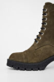 Valmenti Kadın Haki Süet Deri Casual Bot 33 27510 BN BOT SK23/24
