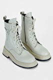 Tamer Tanca Kadın Hakiki Deri Kırık Beyaz Casual Bot 33 630 BN BOT SK23/24 OFF WHITE DR