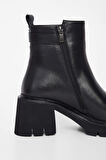 Tamer Tanca Kadın Hakiki Deri Siyah Deri Casual Bot 33 33003 BN BOT SK23/24 SIYAH DR