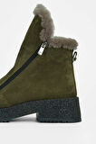 Tamer Tanca Kadın Hakiki Deri Haki Süet Casual Bot 33 629 BN BOT SK23/24 HAKI SUET