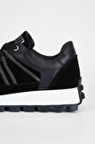 Valmenti Kadın Siyah Süet Hakiki Deri Sneakers & Spor Ayakkabı 775 357205 BN AYK SK23/24