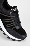 Valmenti Kadın Siyah Süet Hakiki Deri Sneakers & Spor Ayakkabı 775 357205 BN AYK SK23/24