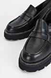 Valmenti Kadın Siyah Hakiki Deri Casual Loafer 775 5004 BN AYK SK23/24