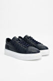 Valmenti Erkek Lacivert Hakiki Deri Sneakers & Spor Ayakkabı 352 19334 ERK AYK SK23/24