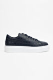 Valmenti Erkek Lacivert Hakiki Deri Sneakers & Spor Ayakkabı 352 19334 ERK AYK SK23/24