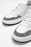 Valmenti Erkek Beyaz/gri Hakiki Deri Sneakers & Spor Ayakkabı 698 1078-5 ERK AYK SK23/24