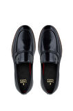 Tamer Tanca Erkek Hakiki Deri Siyah Loafer Ayakkabı 183 20071 ERK AYK SK23/24 SIYAH