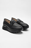 Valmenti Kadın Siyah Hakiki Deri Loafer Ayakkabı 923 V-102 BN AYK SK23/24