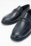 Valmenti MeraErkek Lacivert Hakiki Deri Loafer Ayakkabı 01 240923 ERK AYK SK23/24