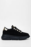Tamer Tanca Kadın Vegan Siyah Süet Sneakers & Spor Ayakkabı 1009 1009 BN AYK SK23/24 SIYAH SUET
