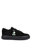 Tamer Tanca Kadın Hakiki Deri Siyah Süet Sneakers & Spor Ayakkabı 804 3434 BN AYK SK23/24 SIYAH SUET