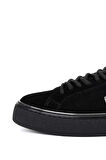 Tamer Tanca Kadın Hakiki Deri Siyah Süet Sneakers & Spor Ayakkabı 804 3434 BN AYK SK23/24 SIYAH SUET