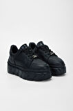 Valmenti Kadın Siyah Floter Hakiki Deri Sneakers & Spor Ayakkabı 1011 6186 BN AYK SK23/24