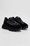 Valmenti Kadın Siyah Süet Deri Sneakers & Spor Ayakkabı 1011 6187 BN AYK SK23/24