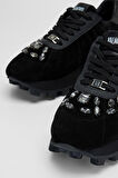 Valmenti Kadın Siyah Süet Deri Sneakers & Spor Ayakkabı 1011 6187 BN AYK SK23/24