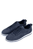 Tamer Tanca Erkek Hakiki Deri Lacivert Nubuk Casual Ayakkabı 128 241339 ERK AYK Y24 LACI NBK