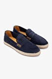 Valmenti Erkek Lacivert Süet Hakiki Deri Loafer Ayakkabı 128 245532-VAL ERK AYK Y24