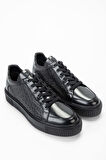Tamer Tanca Erkek Hakiki Deri Siyah/Siyah Sneakers & Spor Ayakkabı 352 14100 ERK AYK Y21 SIYAH ACMA/SYH DR