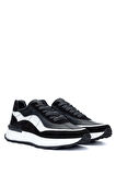 Tamer Tanca Erkek Hakiki Deri Siyah Sneakers & Spor Ayakkabı 381 19154 ERK AYK Y24 SIYAH/BEYAZ