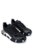 Tamer Tanca Erkek Hakiki Deri Siyah Sneakers & Spor Ayakkabı 381 12546-Y ERK AYK Y24 SIYAH KMS