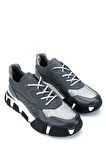Tamer Tanca Erkek Hakiki Deri Gri Sneakers & Spor Ayakkabı 381 12546-Y ERK AYK Y24 GRI PRST