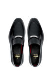 Tamer Tanca Erkek Hakiki Deri Siyah Rugan Loafer Ayakkabı 537 3393 ERK AYK Y24 SIYAH RGN