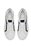 Tamer Tanca Erkek Hakiki Deri Beyaz Sneakers & Spor Ayakkabı 987 098 ERK AYK Y24 BEYAZ/LACI