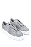 Tamer Tanca Erkek Hakiki Deri Sneakers & Spor Ayakkabı 352 20352 ERK AYK Y24 GRI ANL/TAS SUET
