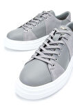 Tamer Tanca Erkek Hakiki Deri Sneakers & Spor Ayakkabı 352 20352 ERK AYK Y24 GRI ANL/TAS SUET