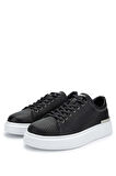 Tamer Tanca Erkek Hakiki Deri Siyah Sneakers & Spor Ayakkabı 352 20384 ERK AYK Y24 SIYAH BSK