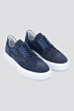 Valmenti AlettaErkek Lacivert Süet Hakiki Deri Sneakers & Spor Ayakkabı 352 20336 ERK AYK Y24