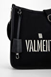 Valmenti Kadın Siyah Keten Postacı Çanta 1003 2024 BN CANTA Y/24