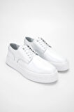 Valmenti AdenErkek Beyaz Rugan Hakiki Deri Sneakers & Spor Ayakkabı 352 20421 ERK AYK Y24
