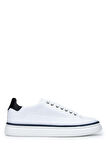 Tamer Tanca Erkek Hakiki Deri Beyaz Sneakers & Spor Ayakkabı 698 1102-1 ERK AYK Y24 BEYAZ