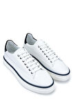 Tamer Tanca Erkek Hakiki Deri Beyaz Sneakers & Spor Ayakkabı 698 1102-1 ERK AYK Y24 BEYAZ