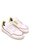 Barracuda Kadın Hakiki Deri Beyaz Sneakers & Spor Ayakkabı 511 BD1396B BN AYK Y24 WHITE/FLMNG/ORTS
