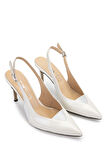 Tamer Tanca Kadın Hakiki Deri Beyaz Sedef Topuklu Ayakkabı 22 3129 BN AYK Y24 BEYAZ SEDEF